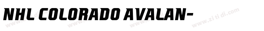 NHL Colorado Avalan字体转换